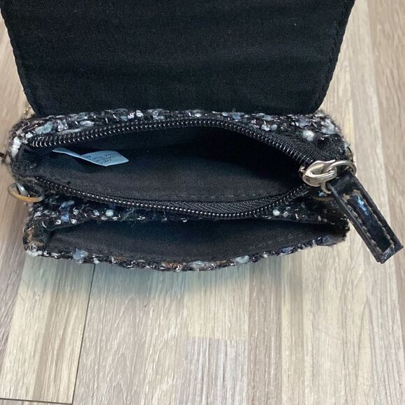 Mini crossbody purse Rossetti checkered gray black square pattern - Picture 3 of 9